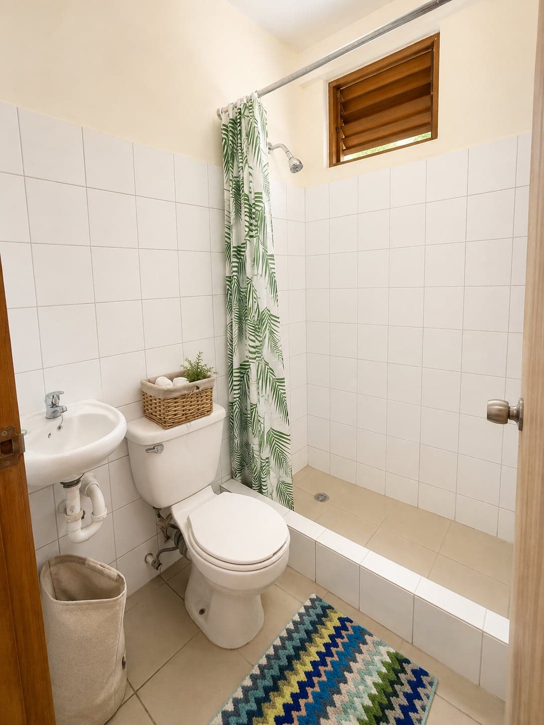 The private bathroom, with a walk-in shower